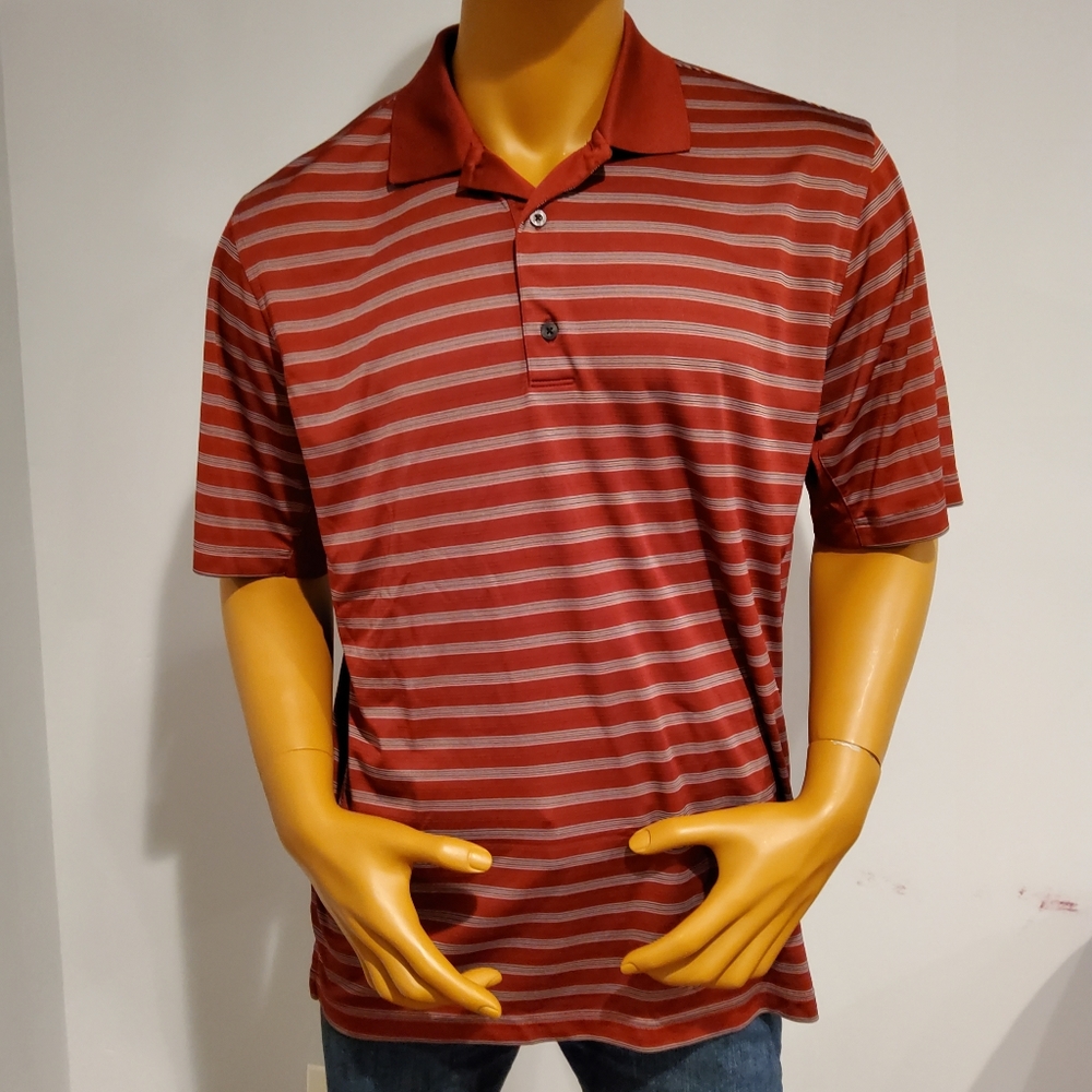 Greg Norman ML75 Play Dry Burgundy Polo Large